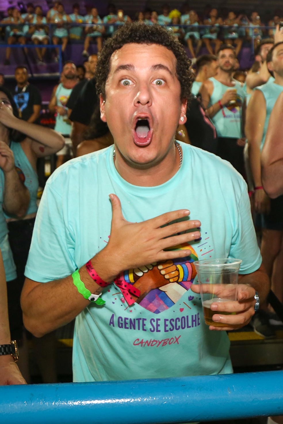 Rafael Portugal na Sapucaí, na sexta (13). — Foto: Dilson Silva/AgNews