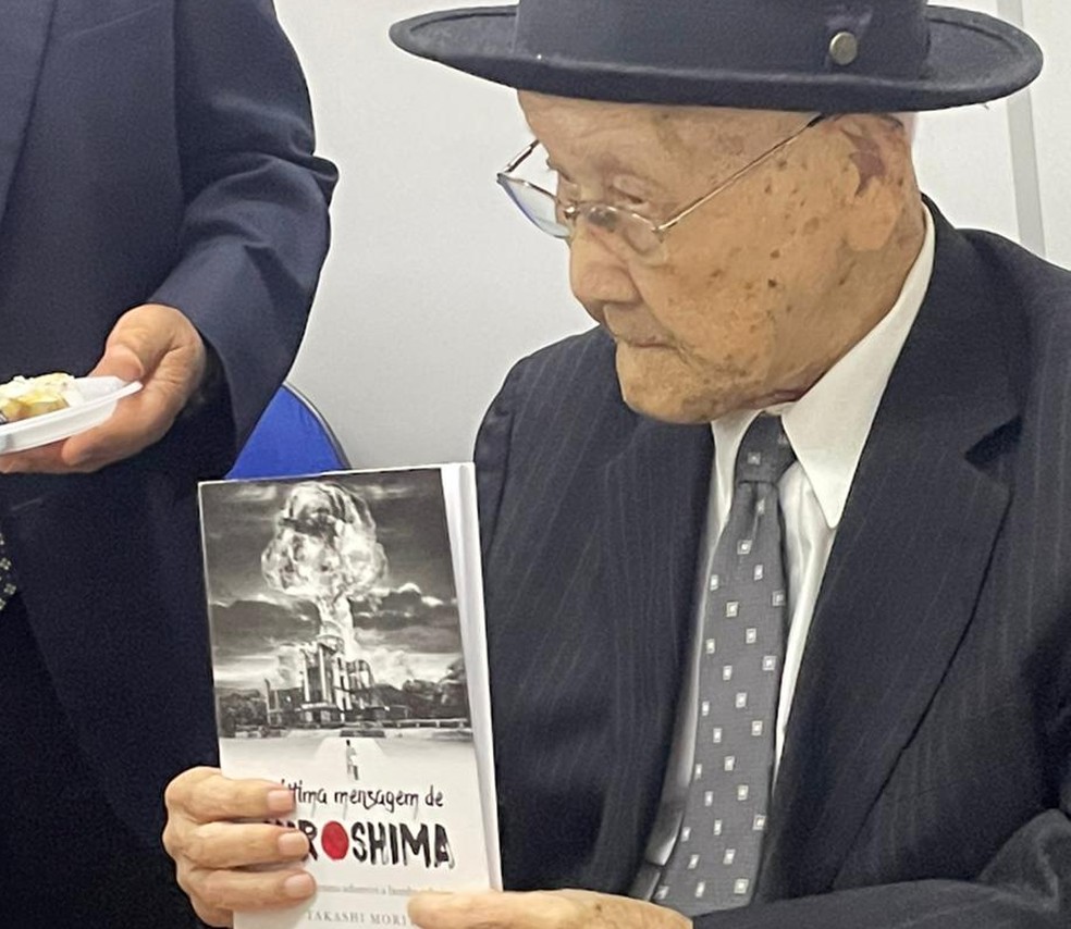 Takashi Morita durante homenagem nesta sexta-feira (1º) em SP — Foto: Roberto Sungi/ Assessoria Centro Paula Souza