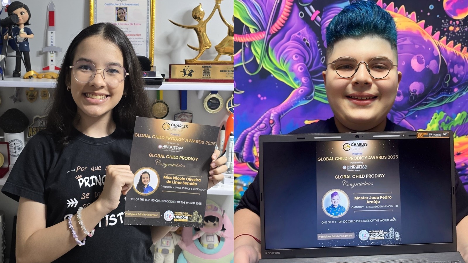 Dois estudantes do Ceará são incluídos em lista mundial de 100 crianças prodígio