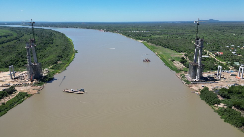 Ponte da Bioceânica, sobre o rio Paraguai, é fundamental para viabilizar o corredor bioceânico — Foto: Toninho Ruiz