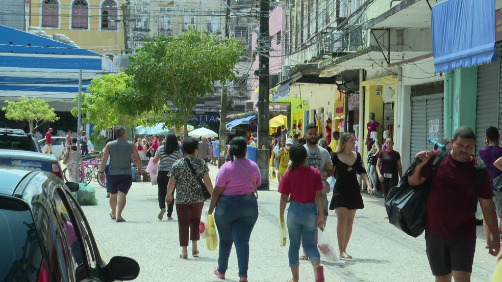 Comércio do Centro do Recife em imagem de arquivo — Foto: Reprodução/TV Globo