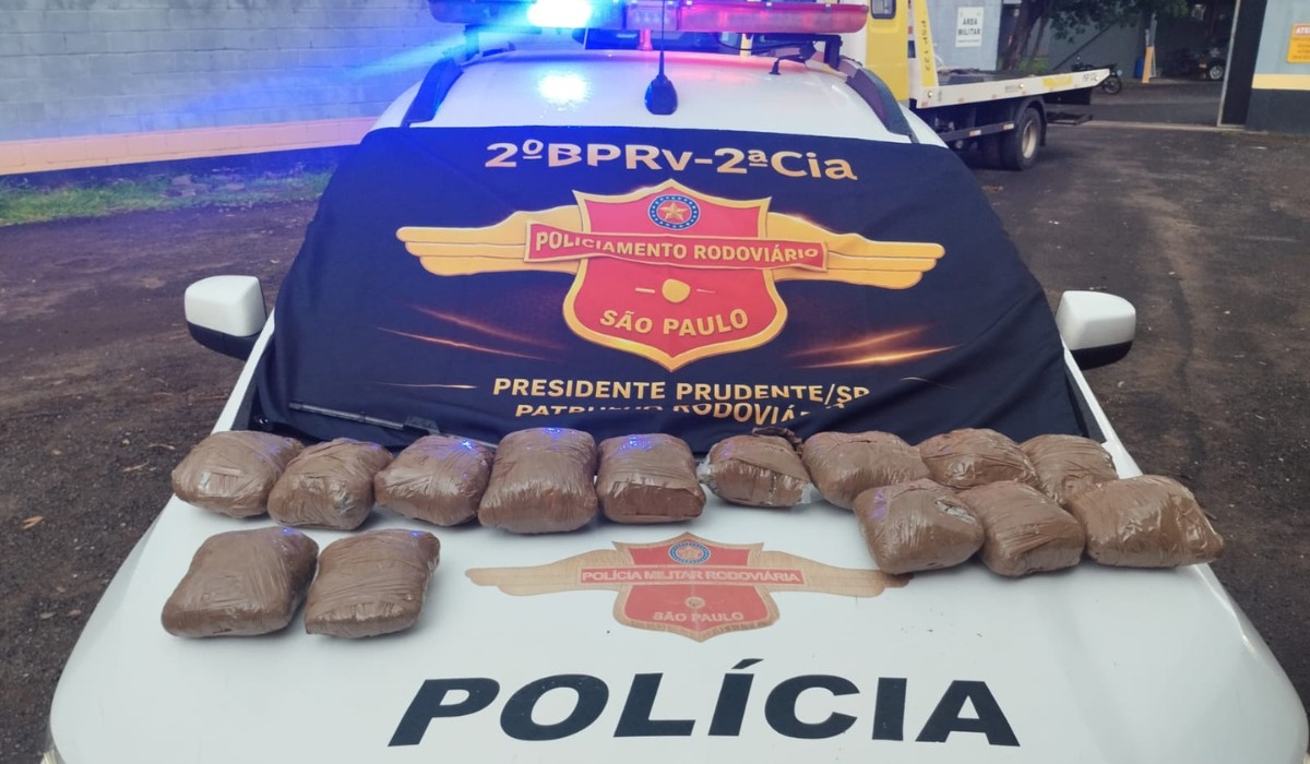 Jovem é preso com droga escondida em mala durante viagem de ônibus em Presidente Prudente