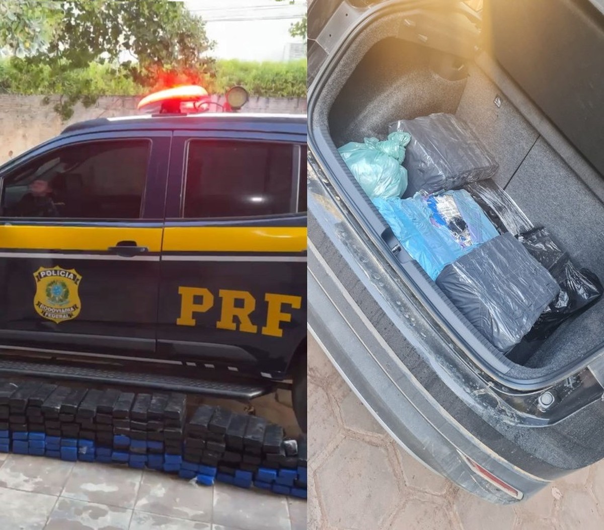 Policiais encontram mais de 100 kg de droga em porta-malas ao fiscalizar se carro tinha estepe, no PI
