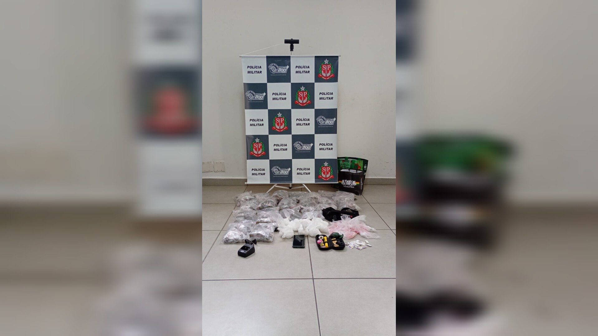 PM apreende 2 mil porções de drogas ao atender caso de violência doméstica em Jundiaí