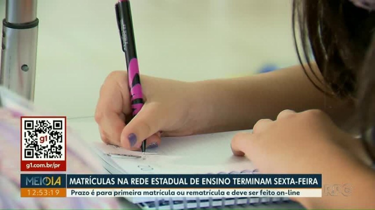 Período Para Matrículas E Rematrículas Para 2024 Na Rede Estadual De Ensino Do Paraná é 