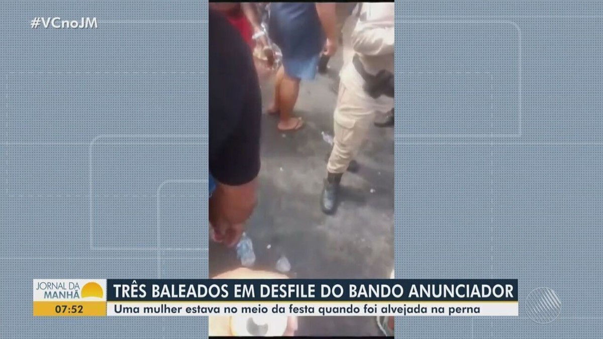 Outras duas pessoas ficam feridas após serem baleadas em desfile tradicional do 'Bando Anunciador' em Feira de Santana