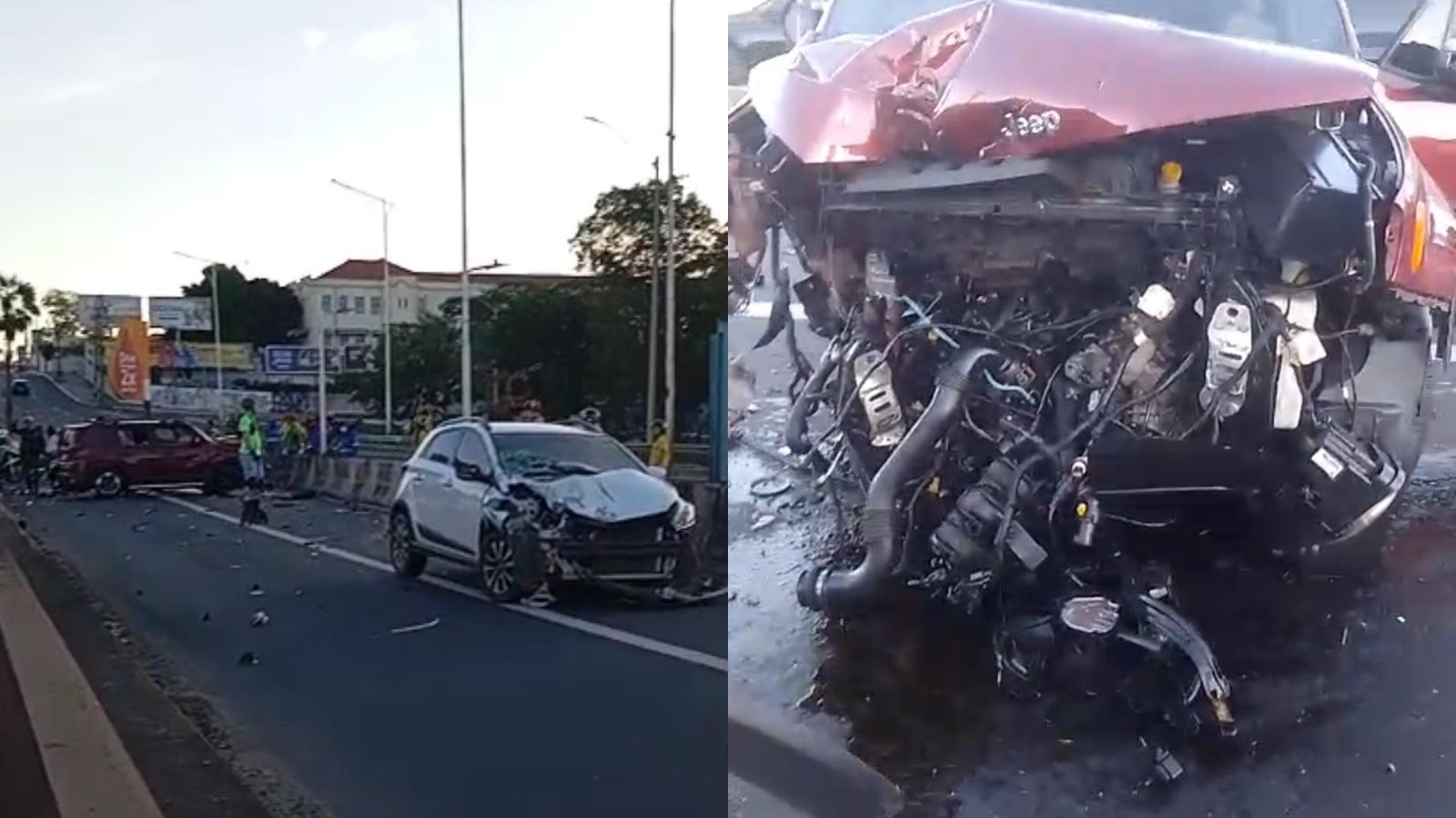 Motorista é preso por dirigir embriagado após acidente na ponte Juscelino Kubitschek, em Teresina