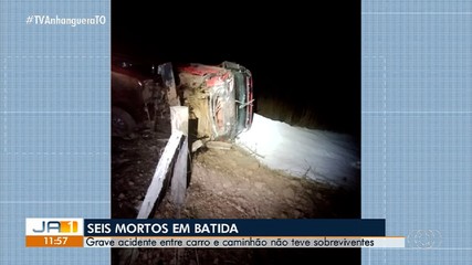 Seis vítimas morrem em grave acidente de trânsito