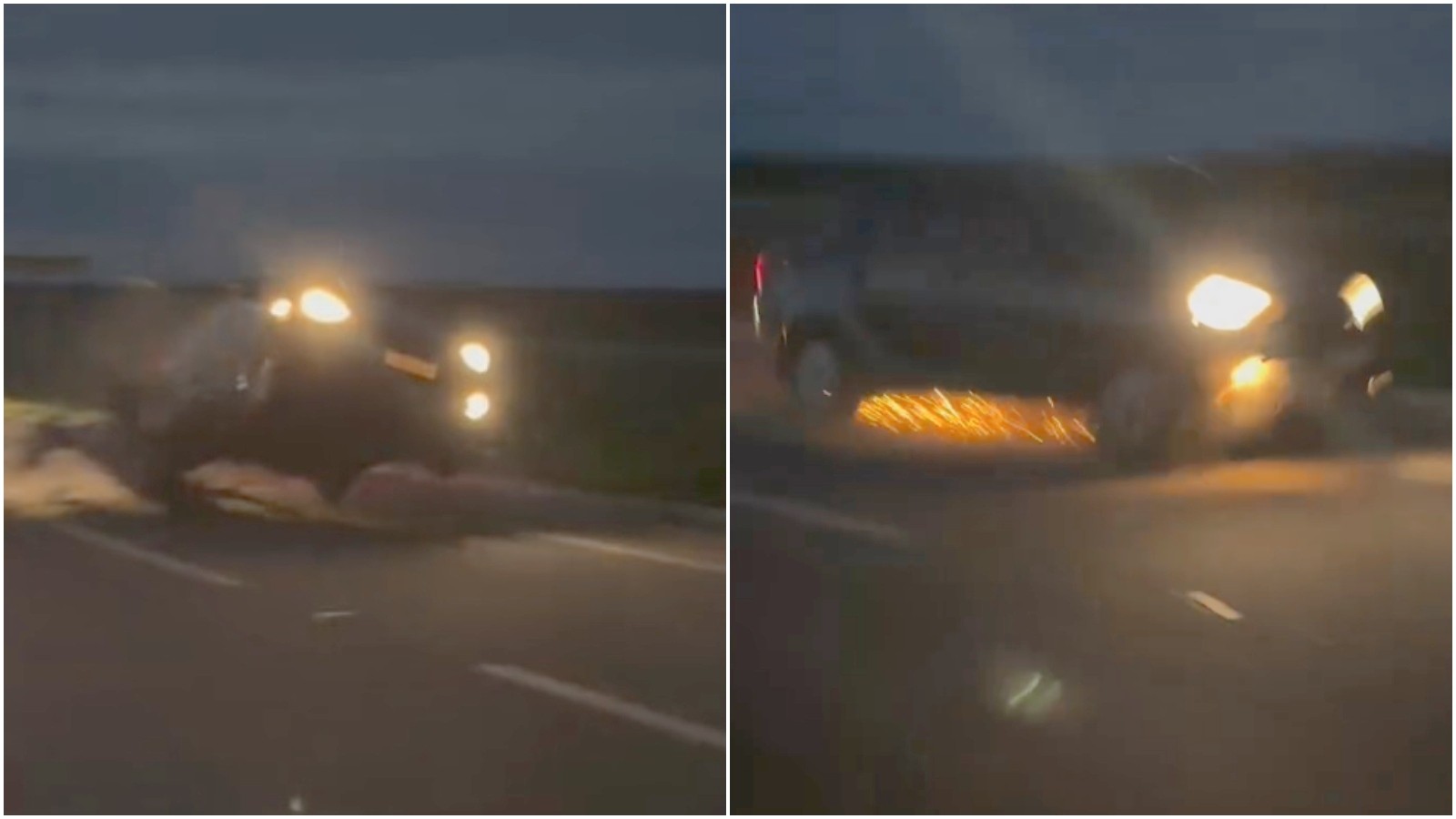 Corpo de animal morto em estrada causa acidentes em sequência no Ceará, e vídeo impressiona