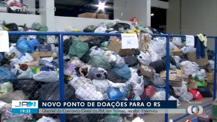 Em Palmas, Quartel do Comando Geral da PM recebe donativos para o Rio Grande do Sul