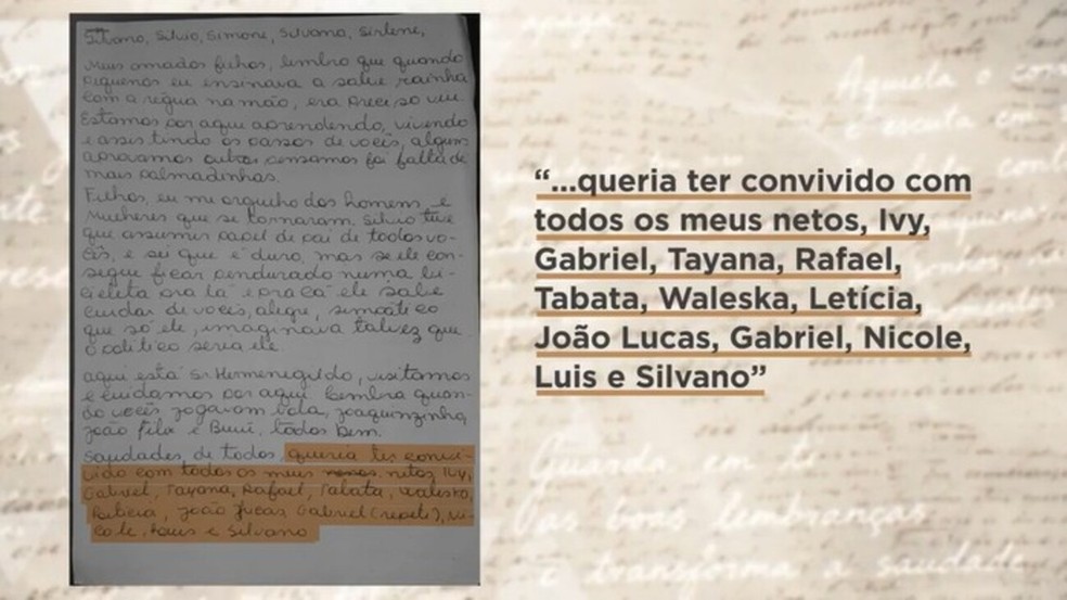 'Minha m�e n�o esqueceria': erros e informa��es da internet em cartas psicografadas fazem fam�lias suspeitarem de fraudes � Foto: Reprodu��o/TV Globo