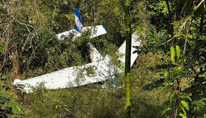 
VIDEO: Avião monomotor faz pouso forçado com duas pessoas a bordo em Muriaé