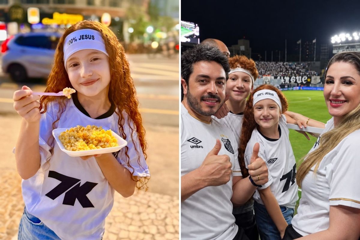 Fã do Santos e de Neymar, menina de 8 anos viaja do Paraná e realiza sonho de ver jogo na Vila