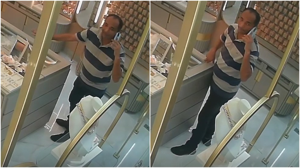 Suspeito de furto ainda não foi identificado. — Foto: Reprodução