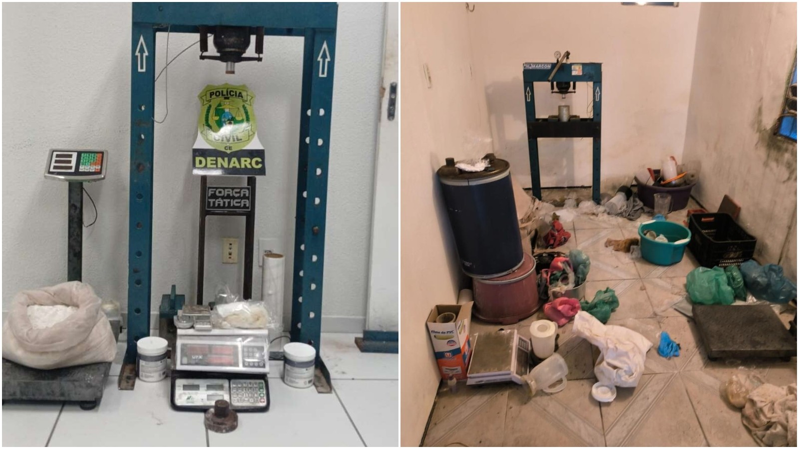 Operação policial retorna à laboratório de droga em Fortaleza e faz nova apreensão