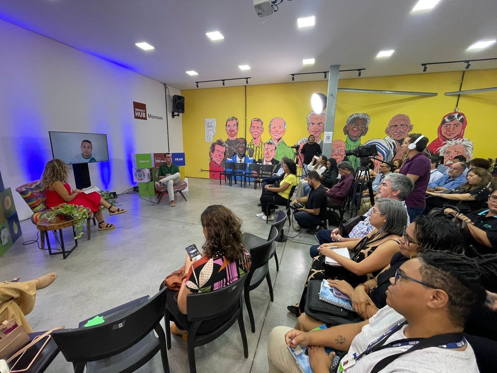 Quarto encontro do “Meetup Acelera” debateu cadeia da Castanha-do-Brasil na Amazônia. — Foto: Patrick Marques/g1 AM