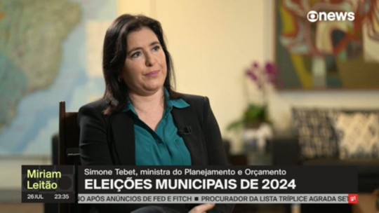'Não podemos dormir no ponto', diz Tebet sobre eleições municipais de 2024 - Programa: GloboNews Miriam Leitão 