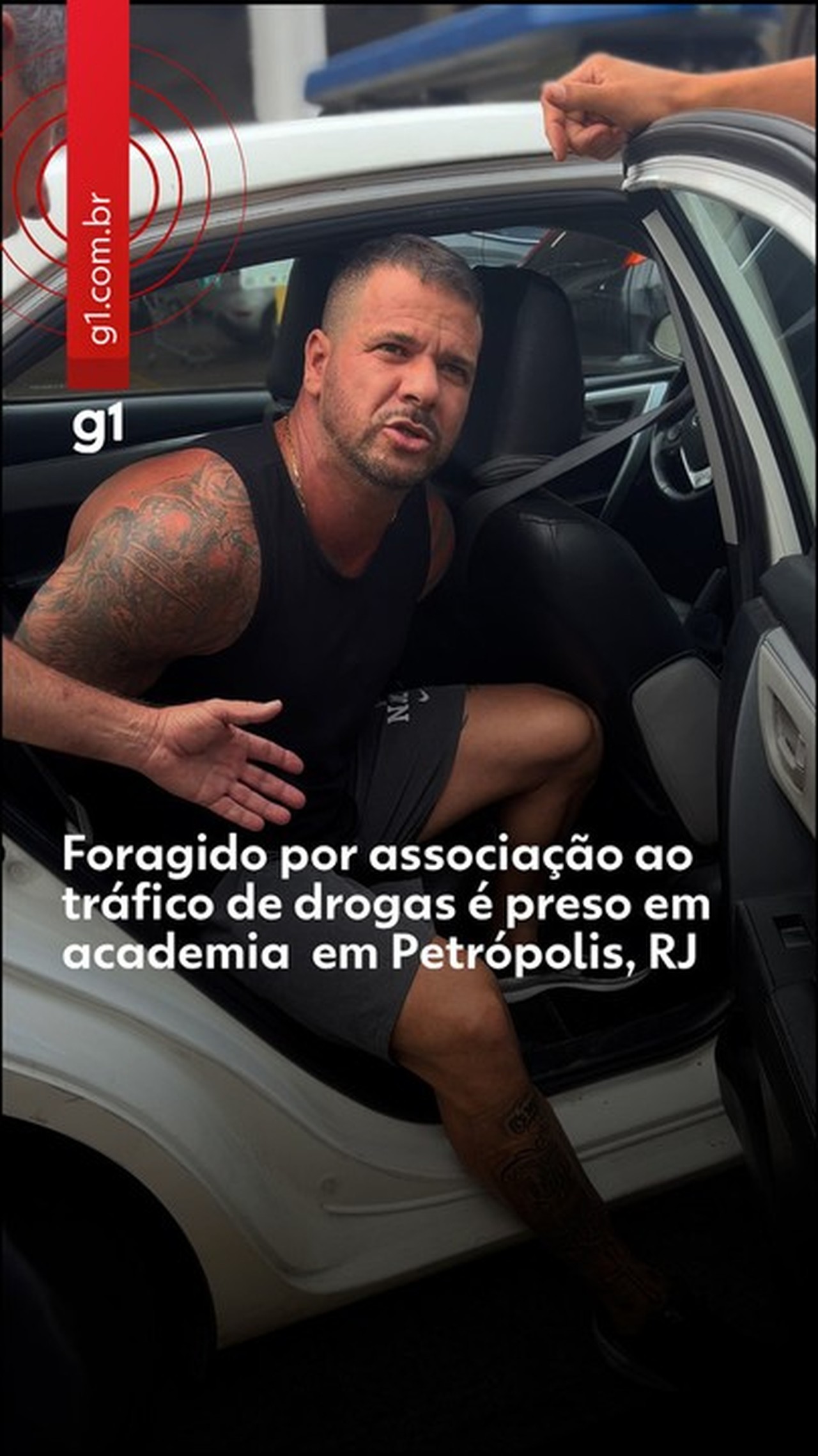 Foragido por associação ao tráfico de drogas é preso em academia da Região Serrana do RJ