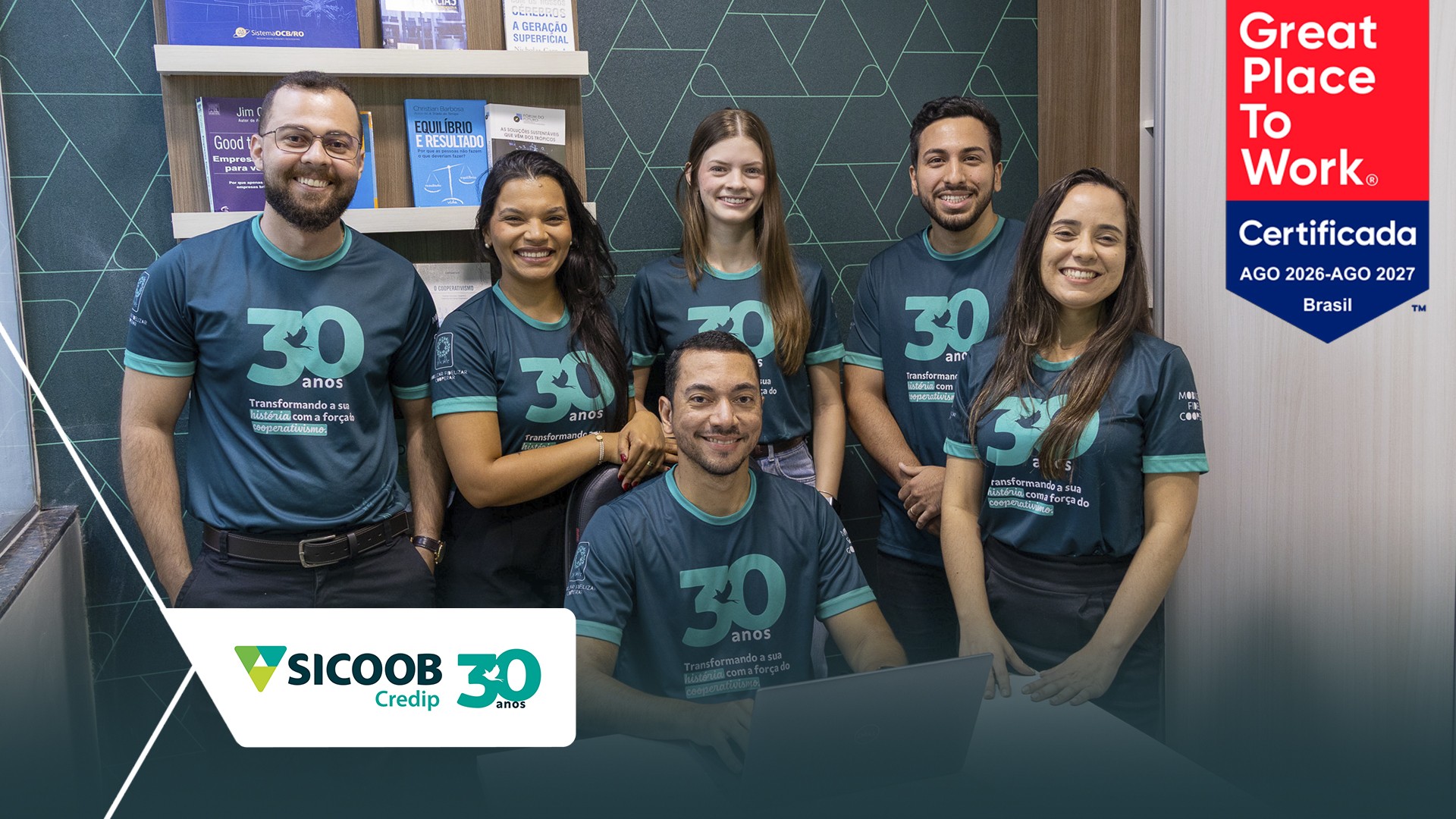 Sicoob Credip é reconhecida pelo GPTW como excelente empresa para trabalhar 