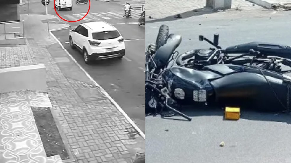 O caso ocorreu na cidade de Sobral com ambulância da prefeitura. — Foto: Reprodução