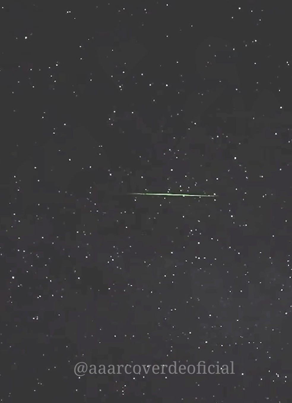 Meteoros iluminaram o céu no interior de Pernambuco — Foto: Marlon Tenório/Associação Astronômica de Arcoverde