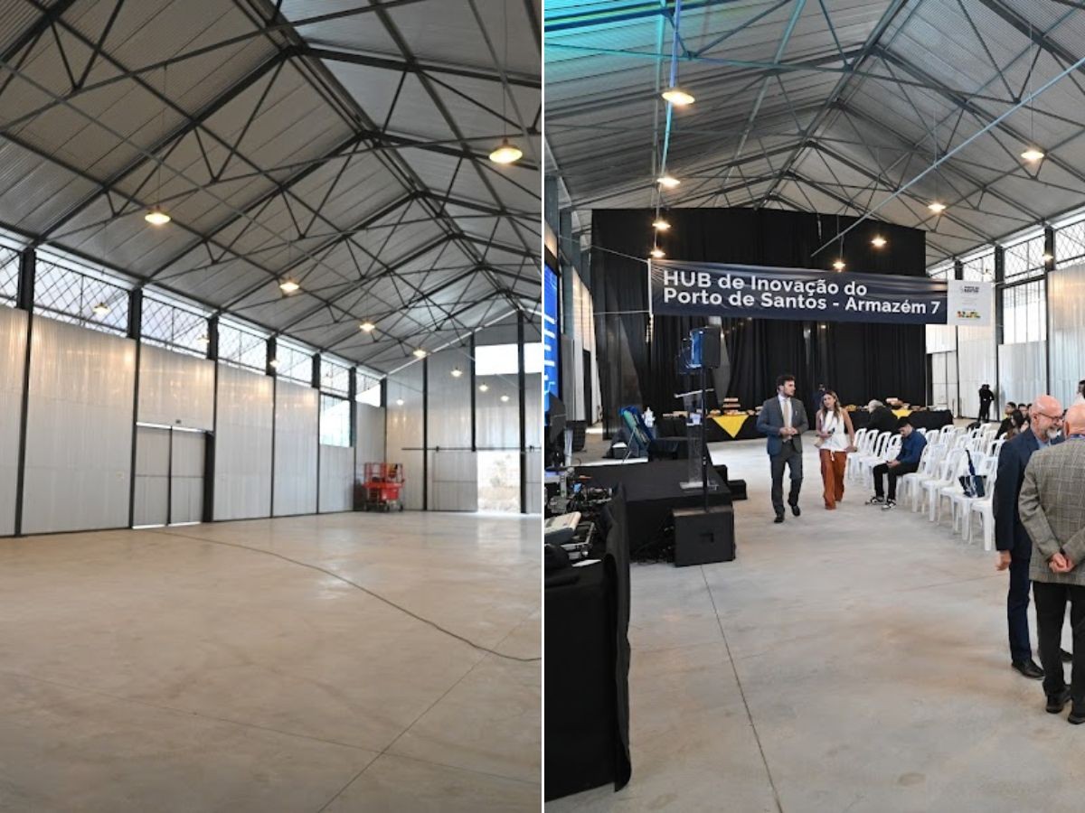 Armazém do Porto de Santos é revitalizado e vira centro de tecnologia e educação