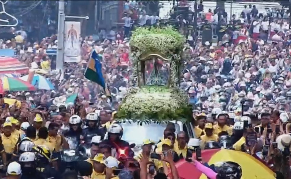 Moto romaria em Belém — Foto: Reprodução / TV Liberal