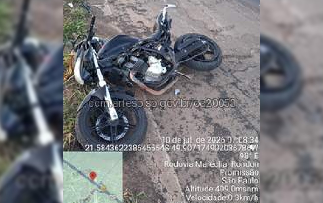 Motociclista morre após ser atingido por carro na Rodovia Marechal Rondon em Promissão