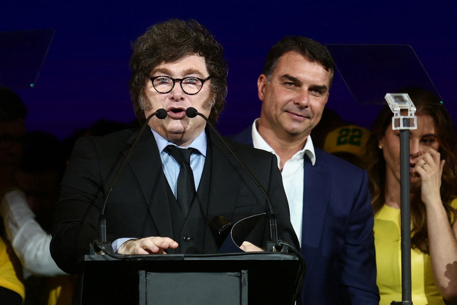 Milei faz discurso contra 'socialismo', reclama de não poder visitar Bolsonaro e declara apoio a Flávio