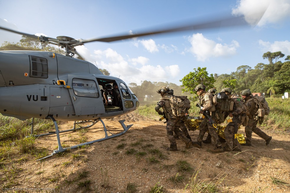 Exército realiza exercícios com cooperação internacional — Foto: Exército do Brasil