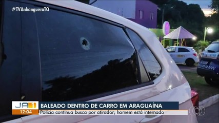 Polícia busca atirador após homem ser baleado dentro de carro em Araguaína