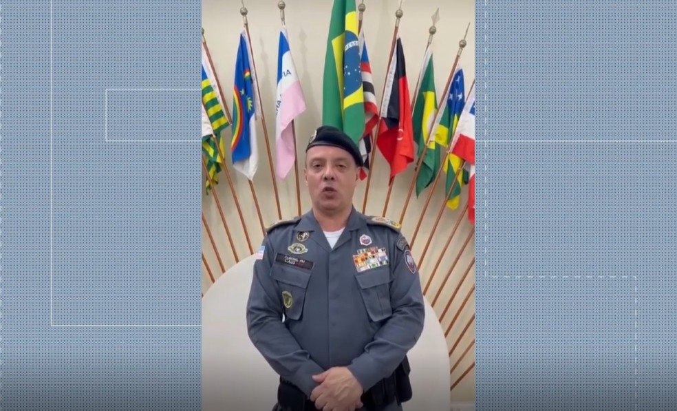 Comandante da PM no Espírito Santo, Douglas Caus, comentou nas redes sociais sobre policial baleado na cabeça — Foto: Reprodução/ Redes sociais