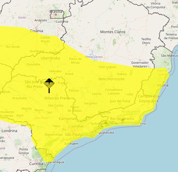 Inmet emite aviso de perigo potencial de tempestade em BH e outras 595 cidades de MG; veja lista