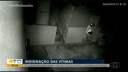Mais de mil furtos foram registrados em Palmas neste ano, segundo a SSP