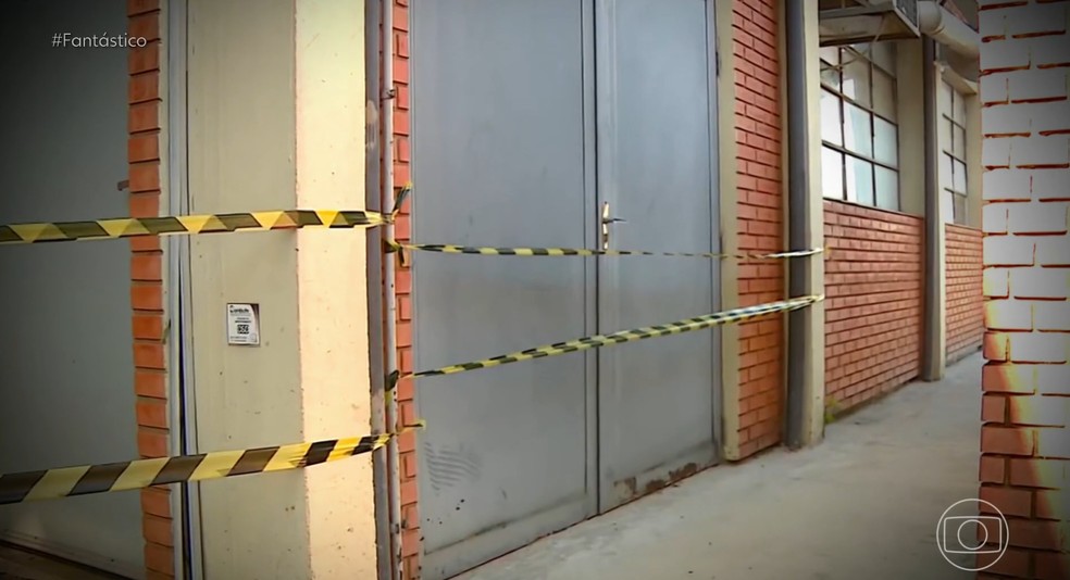 Laboratório lacrado na Unicamp após furtos de amostras biológicas. — Foto: Reprodução/Fantástico