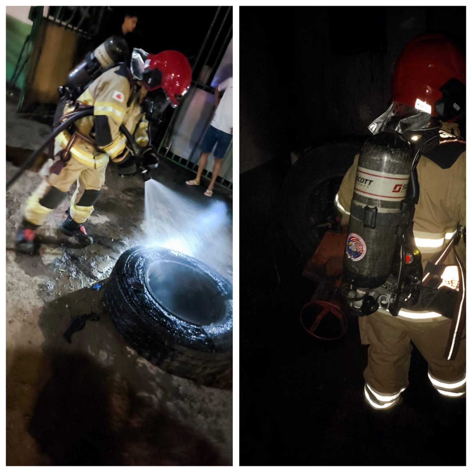 Incêndio atinge borracharia no bairro Vera Cruz, em Montes Claros