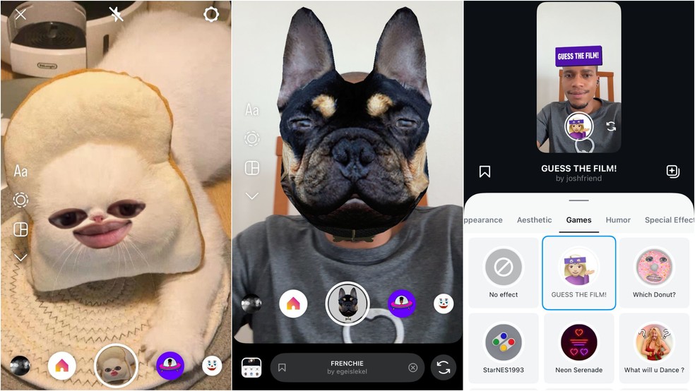 Instagram encerra hoje filtros de Stories feitos por terceiros; veja como salvar seus efeitos criados no Meta Spark  Foto: Reproduo/Instagram
