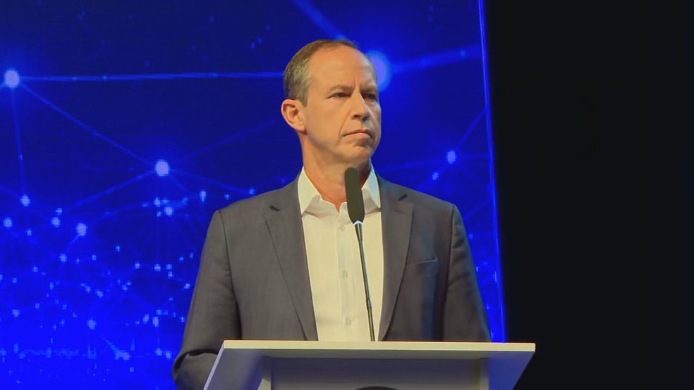 Candidato ao governo do DF, Ricardo Cappelli (PSB) participa de primeiro debate — Foto: TV Globo/Reprodução