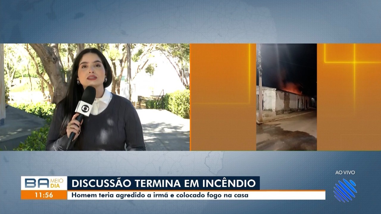 Mulher é agredida pelo irmão após discussão e tem casa incendiada na Bahia; suspeito foi preso