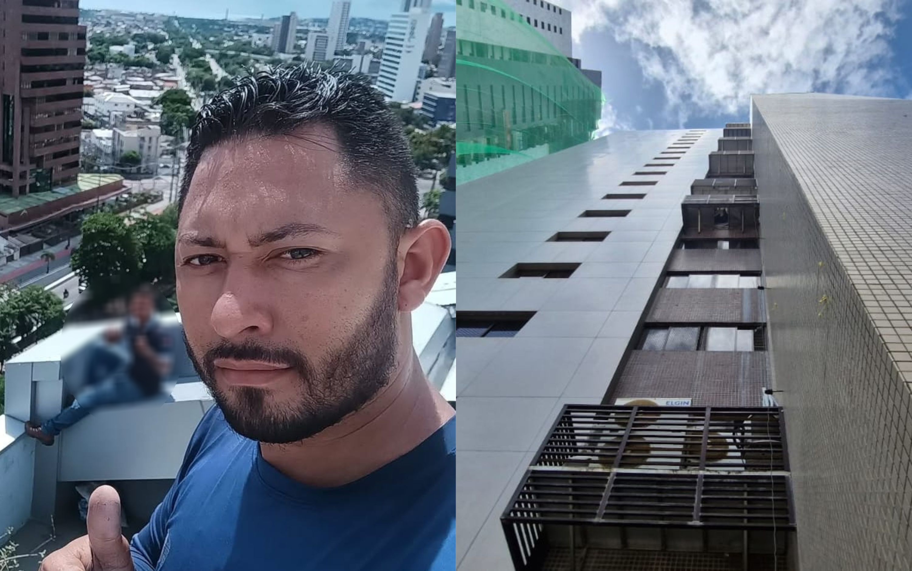 Trabalhador morre ao cair de prédio enquanto fazia manutenção em ar-condicionado na Avenida Boa Viagem