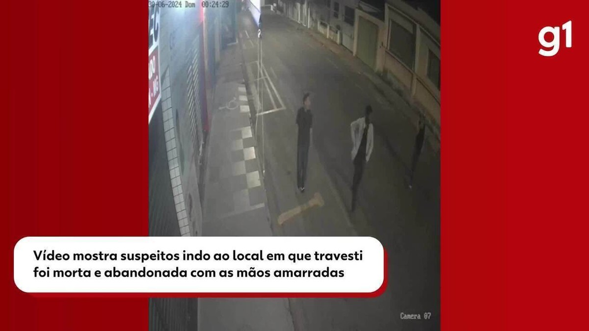 Vídeo mostra suspeitos indo ao local em que travesti foi morta e abandonada  em MG