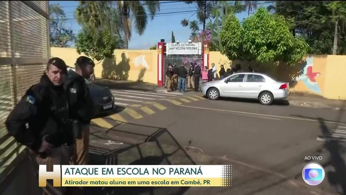 Boletim: Ex-aluno invade escola e mata estudante a tiros em Cambé, no Paraná