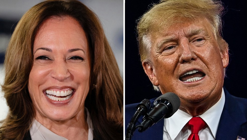 Kamala e Trump — Foto: Erin Schaff e Chandan Khanna