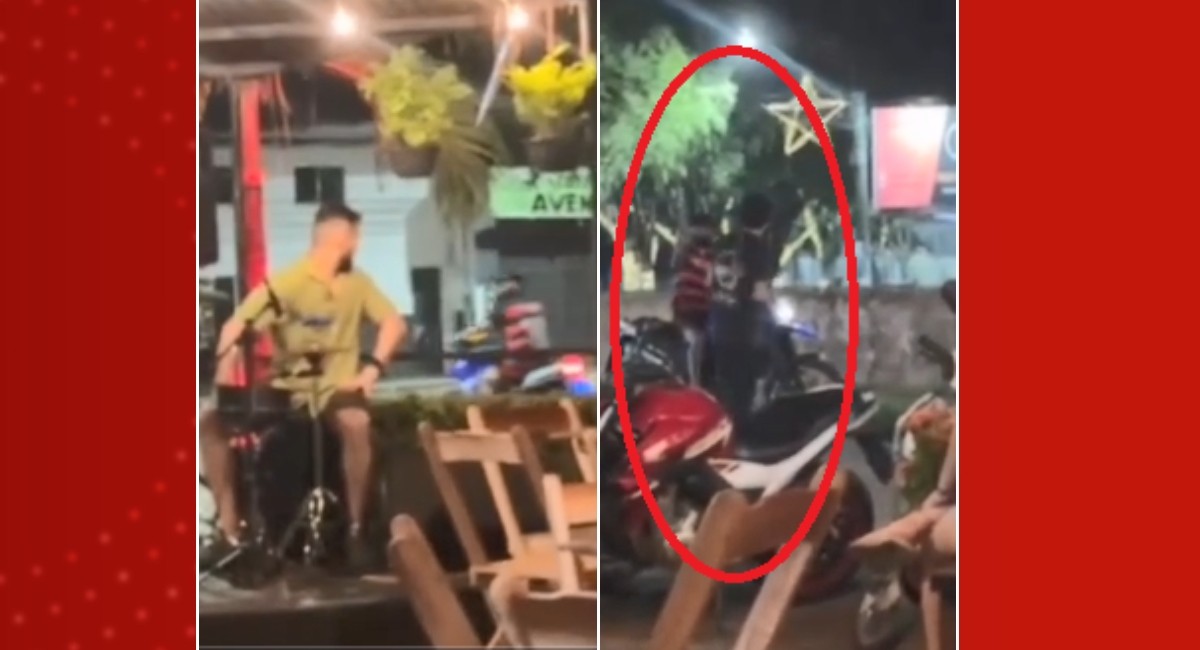VÍDEO: Motociclista dá tiro para o alto e causa barulho de escapamento para atrapalhar show ao vivo no AM
