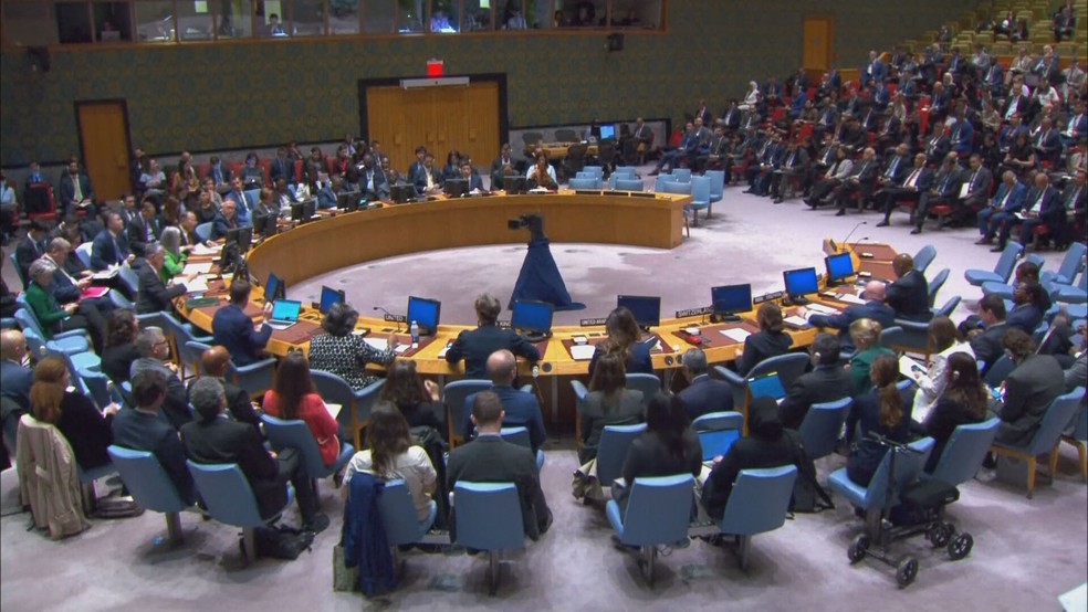 Com veto dos EUA, proposta brasileira é rejeitada na ONU. — Foto: GloboNews/Reprodução