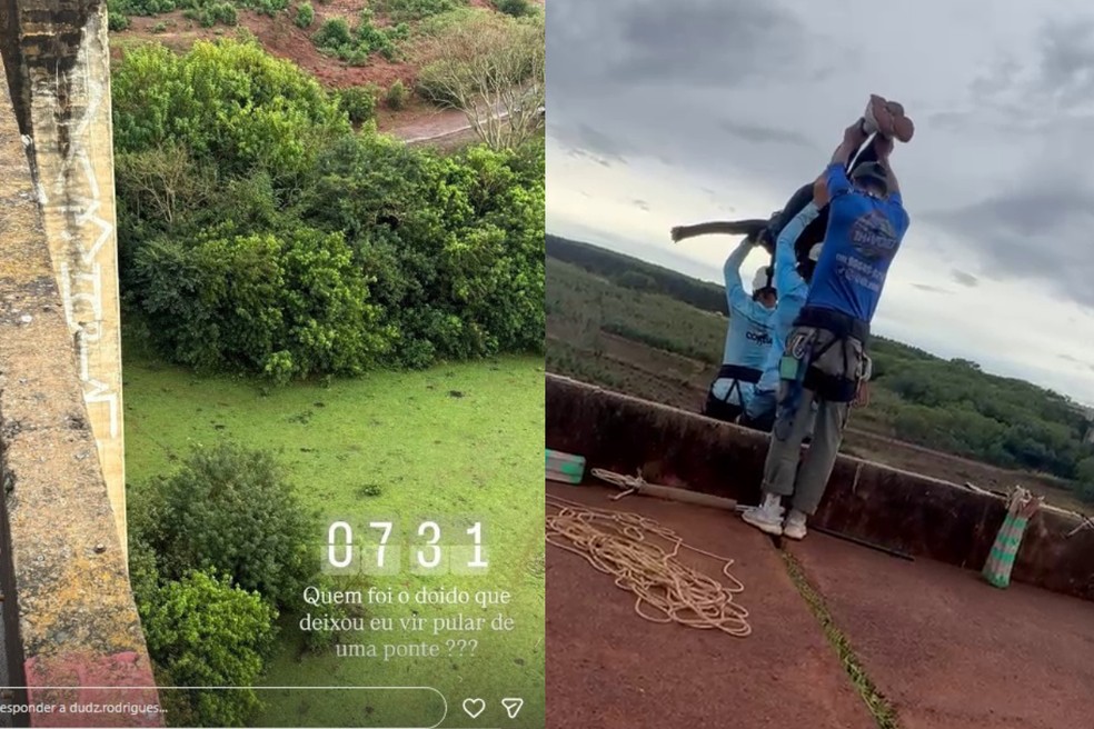 Jovem morta após salto de rope jump sem corda fez post antes do acidente: 'Quem foi o doido que deixou eu vir pular de uma ponte?' — Foto: Reprodução/Redes Sociais