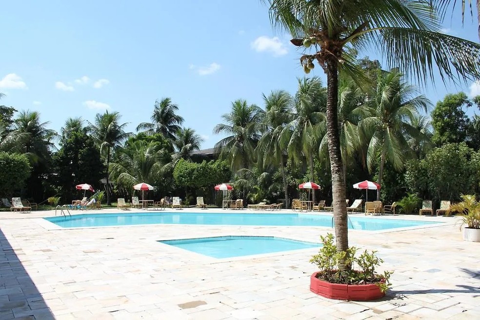 Área de lazer do Hotel Vila Rica — Foto: Reprodução