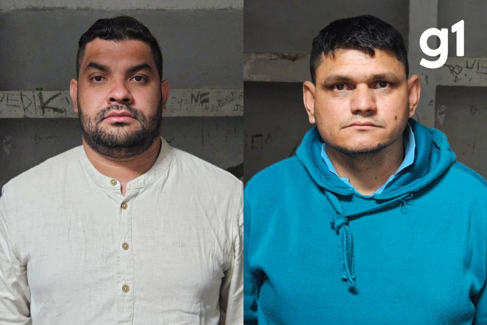 Arlindo Gomes Leite Neto, de 31 anos, e Everton Rodrigues de Melo, de 39 anos, foram presos na primeira fase da Operação Rábula — Foto: Polícia Civil