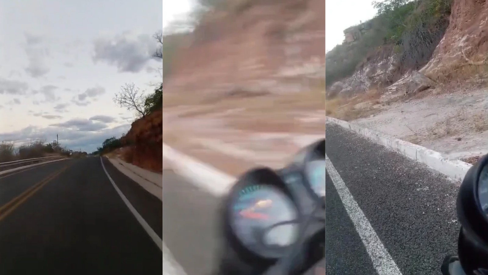 VÍDEO: Homem filma momento em que é interceptado por criminosos e tem moto roubada na PI-215