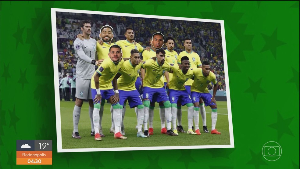 Brasil 2022 x 2026: seleção deve repetir base da estreia da última Copa — Foto: Reprodução/TV Globo